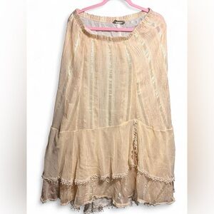 ✨Free People boho Cream Skirt✨summer time 🪷